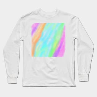 Colorful watercolor abstract texture art Long Sleeve T-Shirt